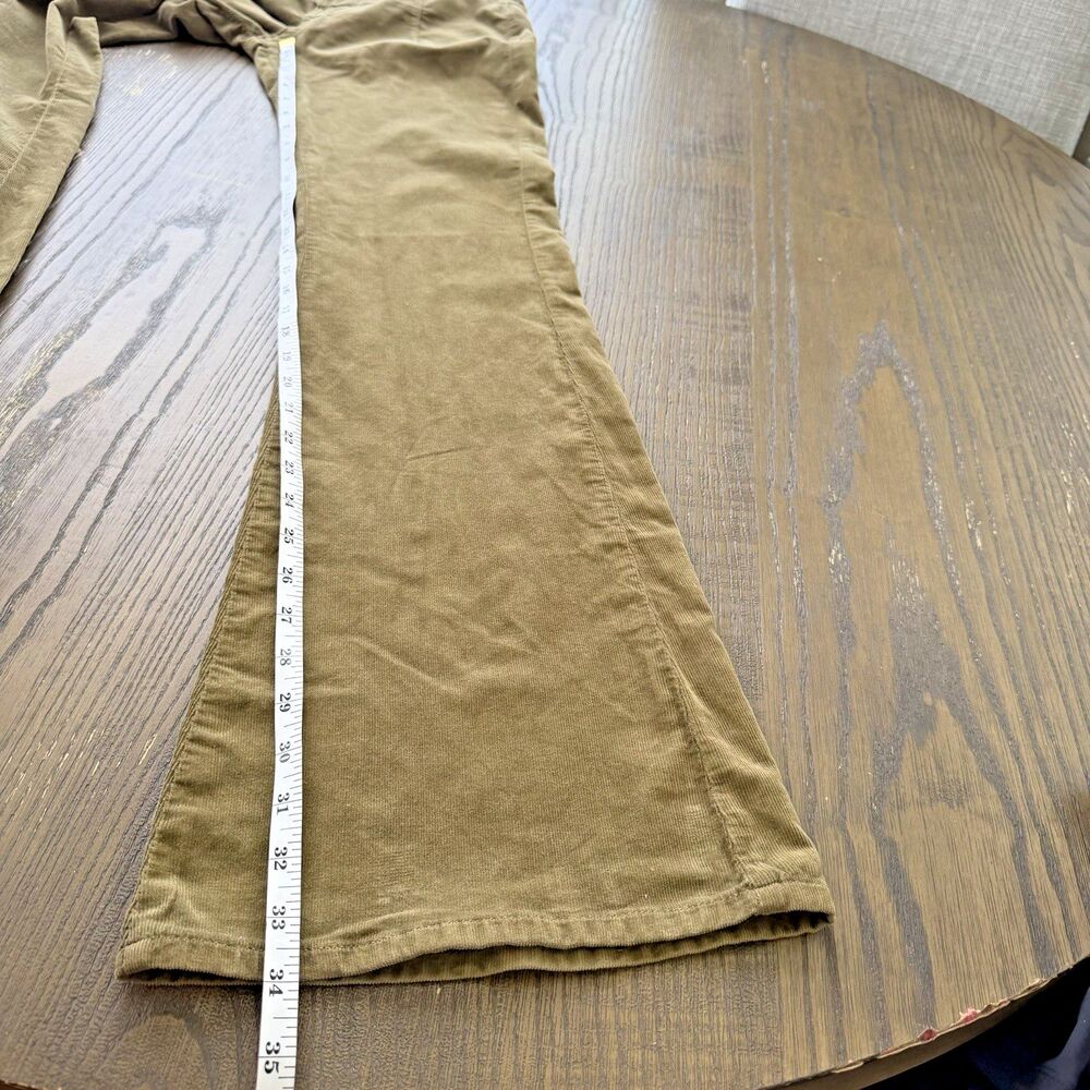 We The Free Green Jayde Corduroy Flare Jeans Women Size 27 Boho Chic Festival - Picture 6 of 8